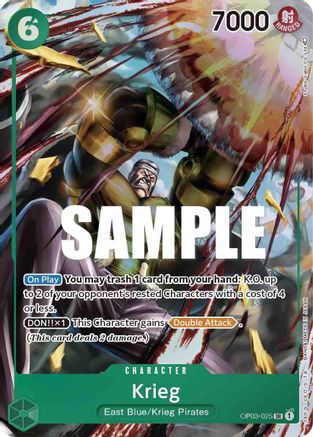 Krieg (Alternate Art) (OP03-025) - [Pillars of Strength] Foil