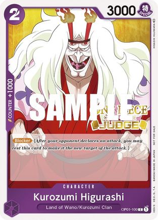 Kurozumi Higurashi (Judge) (OP01-100) - [One Piece Promotion Cards] Foil