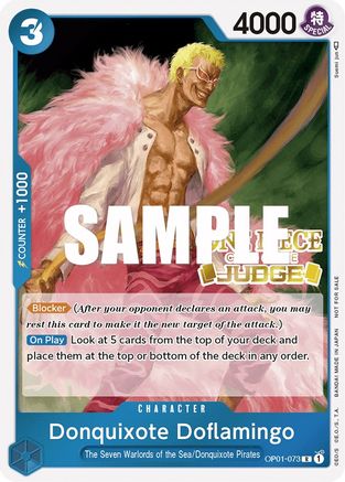 Donquixote Doflamingo (Judge) (OP01-073) - [One Piece Promotion Cards] Foil
