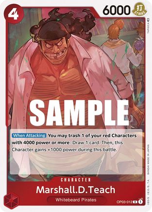Marshall.D.Teach (OP03-012) - [Pillars of Strength] Foil