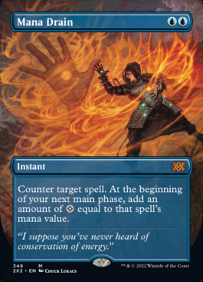 Mana Drain (Borderless Alternate Art) [Double Masters 2022] Foil
