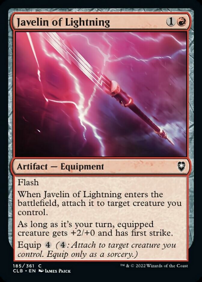 Javelin of Lightning [Commander Legends: Battle for Baldur's Gate] Foil