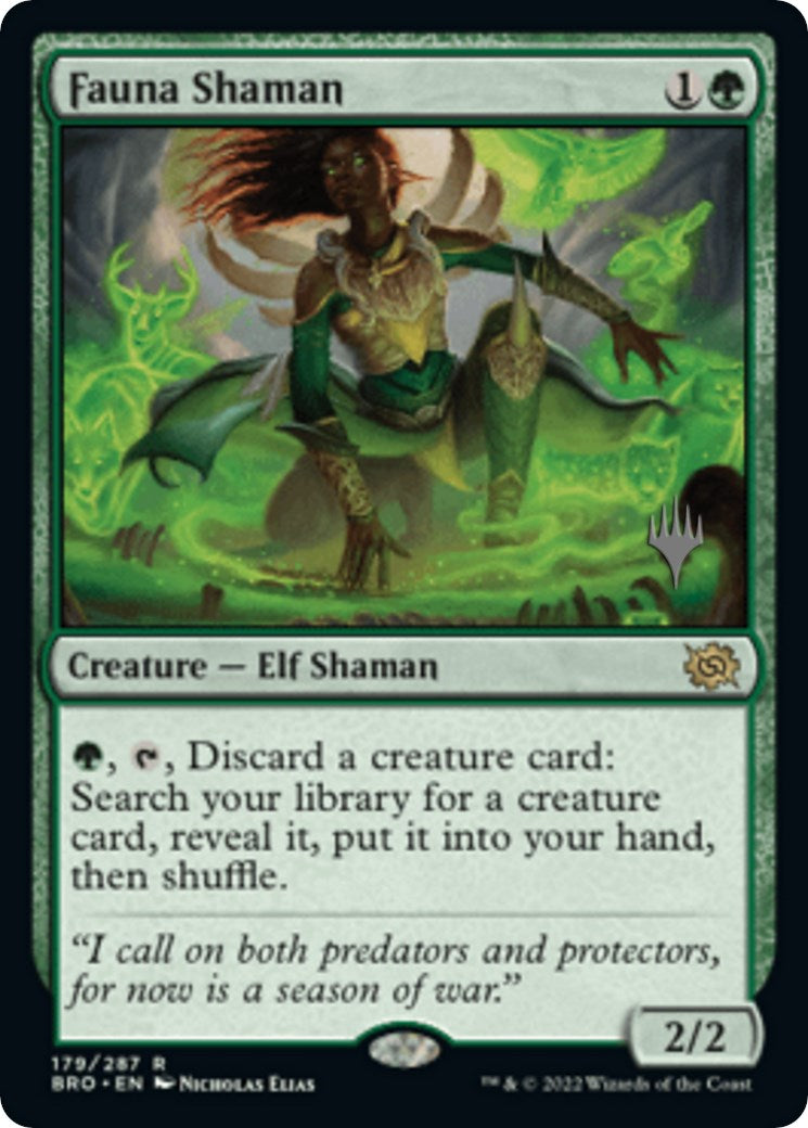 Fauna Shaman (Promo Pack) [The Brothers' War Promos] Foil