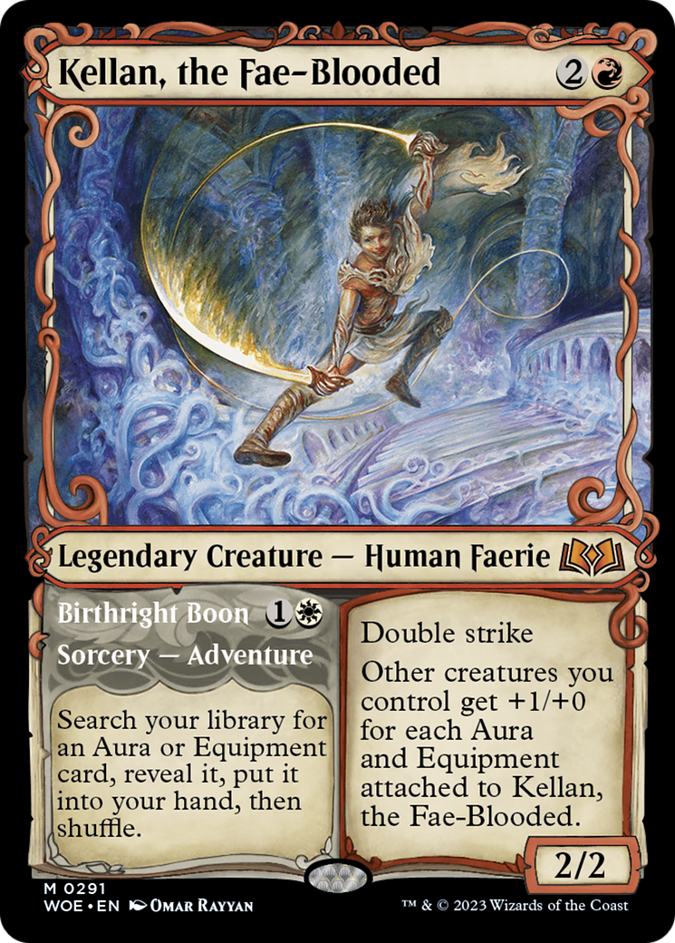 Kellan, the Fae-Blooded // Birthright Boon (Showcase) [Wilds of Eldraine] Foil