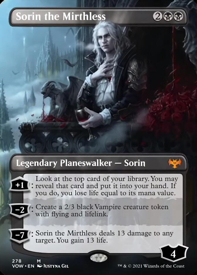 Sorin the Mirthless (Borderless) [Innistrad: Crimson Vow] Foil