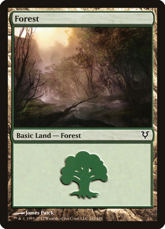 Forest (242) [Avacyn Restored] Foil