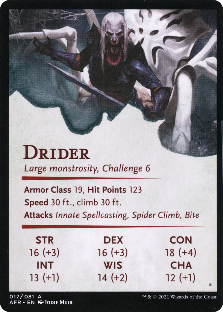 Drider // Drider  [Adventures in the Forgotten Realms Art Series] (Borderless) Foil