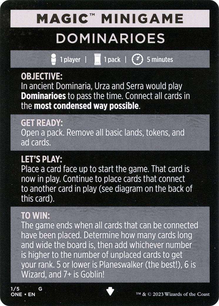 Dominarioes // Dominarioes (cont'd)  [Phyrexia: All Will Be One Minigames] Foil