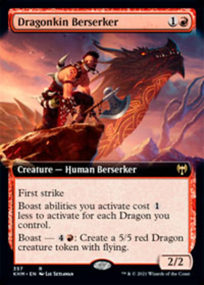 Dragonkin Berserker (Extended Art) [Kaldheim] Foil