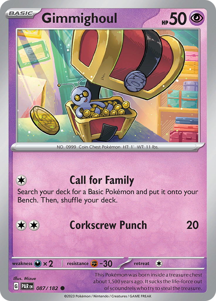 Gimmighoul (087/182) [Scarlet & Violet: Paradox Rift] Reverse Holofoil