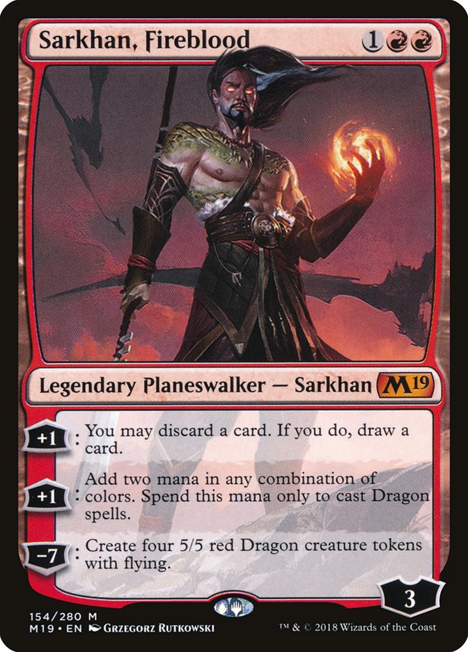 Sarkhan, Fireblood [Core Set 2019] Foil