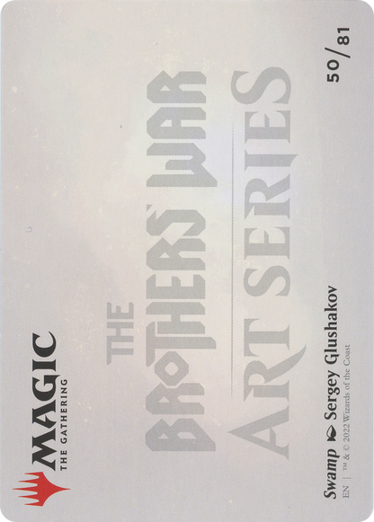 Swamp // Swamp  [The Brothers' War Art Series] (Borderless) Foil