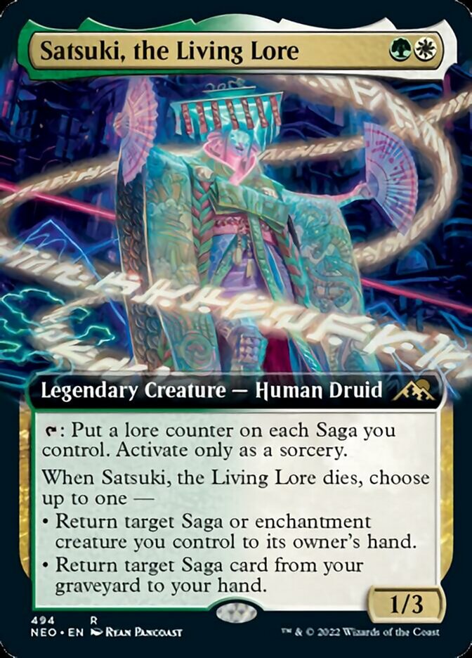 Satsuki, the Living Lore (Extended Art) [Kamigawa: Neon Dynasty] Foil