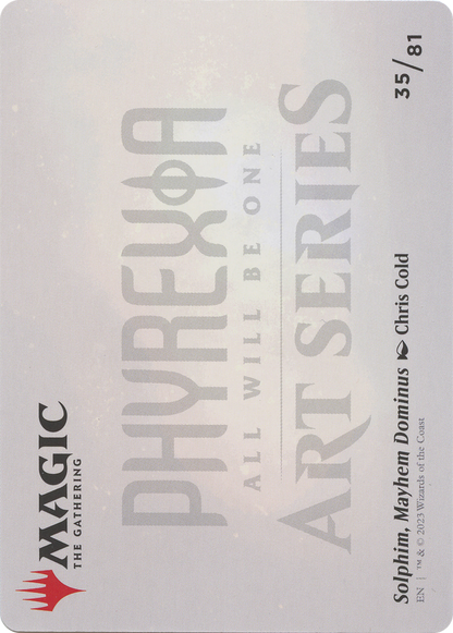 Solphim, Mayhem Dominus // Solphim, Mayhem Dominus  [Phyrexia: All Will Be One Art Series] (Borderless)