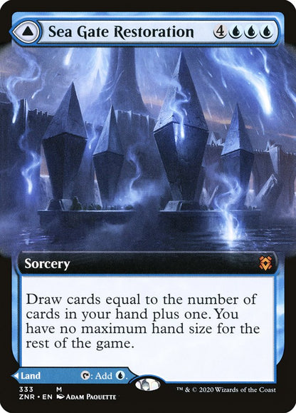 Sea Gate Restoration // Sea Gate, Reborn (Extended Art) [Zendikar Rising] Foil