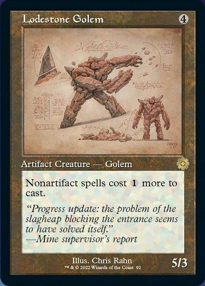 Lodestone Golem (Retro Schematic) [The Brothers' War Retro Artifacts] Foil