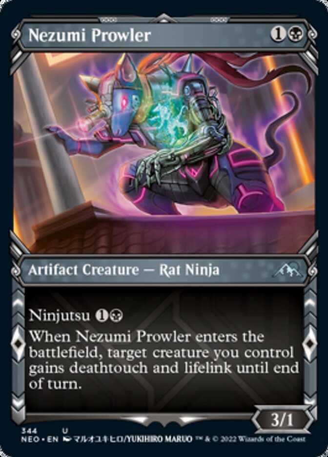 Nezumi Prowler (Showcase Ninja) [Kamigawa: Neon Dynasty] Foil
