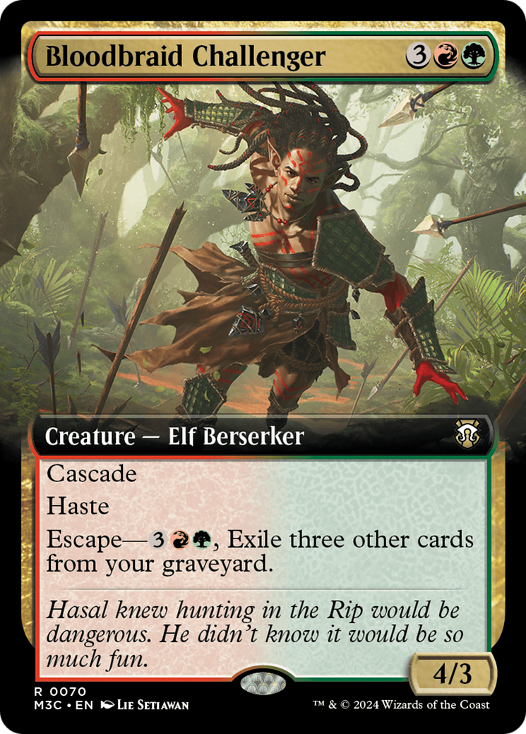 Bloodbraid Challenger (Extended Art) [Modern Horizons 3 Commander] Foil