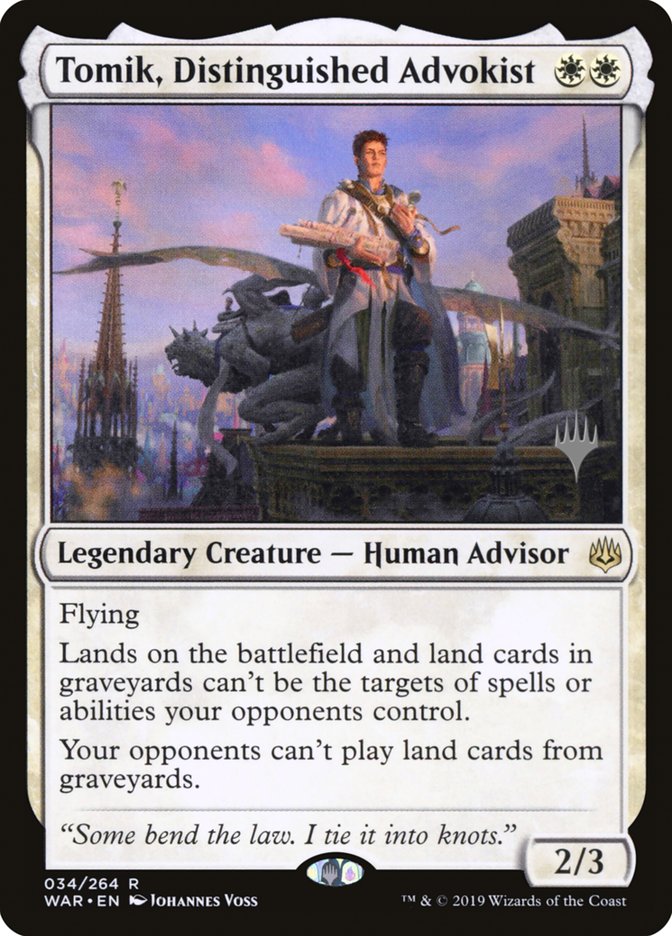 Tomik, Distinguished Advokist (Promo Pack) [War of the Spark Promos] Foil