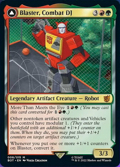 Blaster, Combat DJ // Blaster, Morale Booster [Transformers] Foil