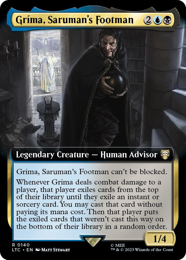 Grima, Saruman's Footman (Extended Art) [The Lord of the Rings: Tales of Middle-Earth Commander] Foil