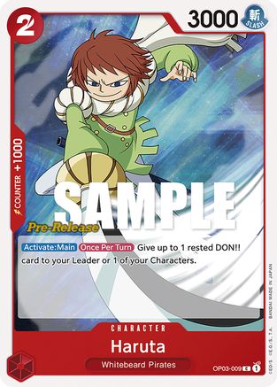 Haruta (OP03-009) - [Pillars of Strength Pre-Release Cards]