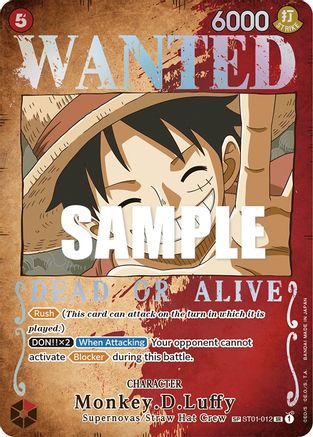 Monkey.D.Luffy (Wanted Poster) (ST01-012) - [Pillars of Strength] Foil