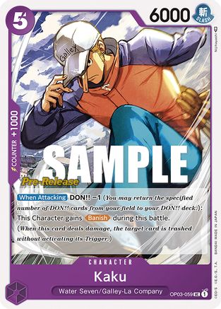 Kaku (OP03-059) - [Pillars of Strength Pre-Release Cards]