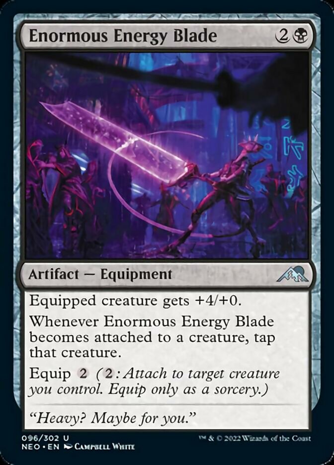 Enormous Energy Blade [Kamigawa: Neon Dynasty] Foil