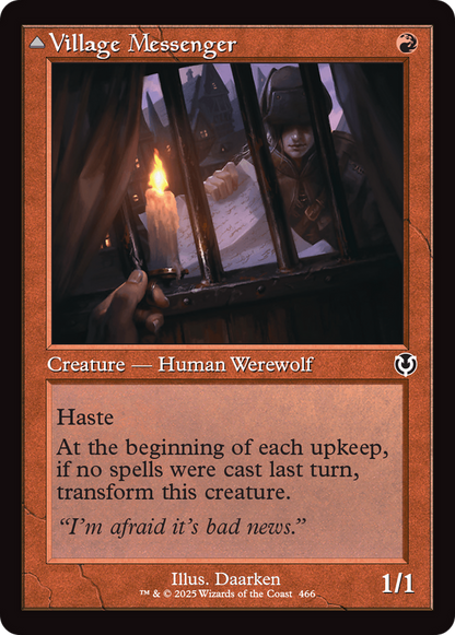 Village Messenger // Moonrise Intruder (Retro Frame) [Innistrad Remastered] Foil