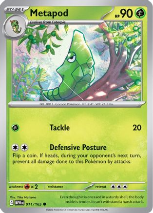 Metapod (011/165) [Scarlet & Violet 151] Reverse Holofoil