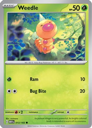Weedle (013/165) [Scarlet & Violet 151] Reverse Holofoil