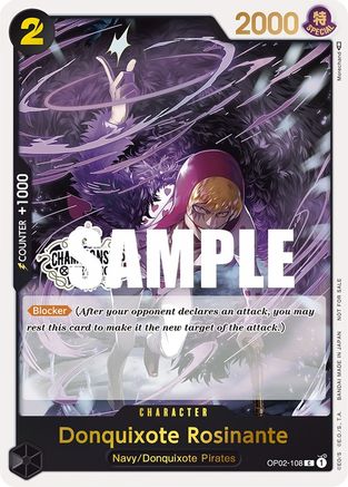 Donquixote Rosinante (Store Championship Participation Pack) (OP02-108) - [One Piece Promotion Cards] Foil