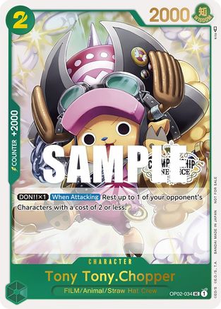 Tony Tony.Chopper (Store Championship Participation Pack) (OP02-034) - [One Piece Promotion Cards] Foil