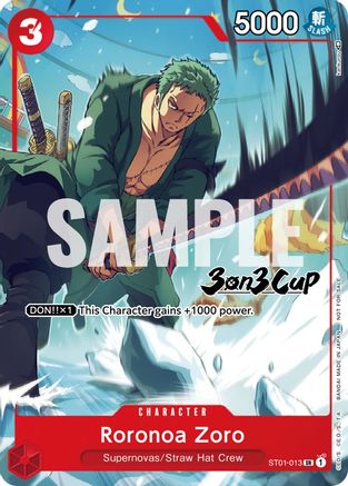 Roronoa Zoro (3-on-3 Cup) [Participant] (ST01-013) - [One Piece Promotion Cards]