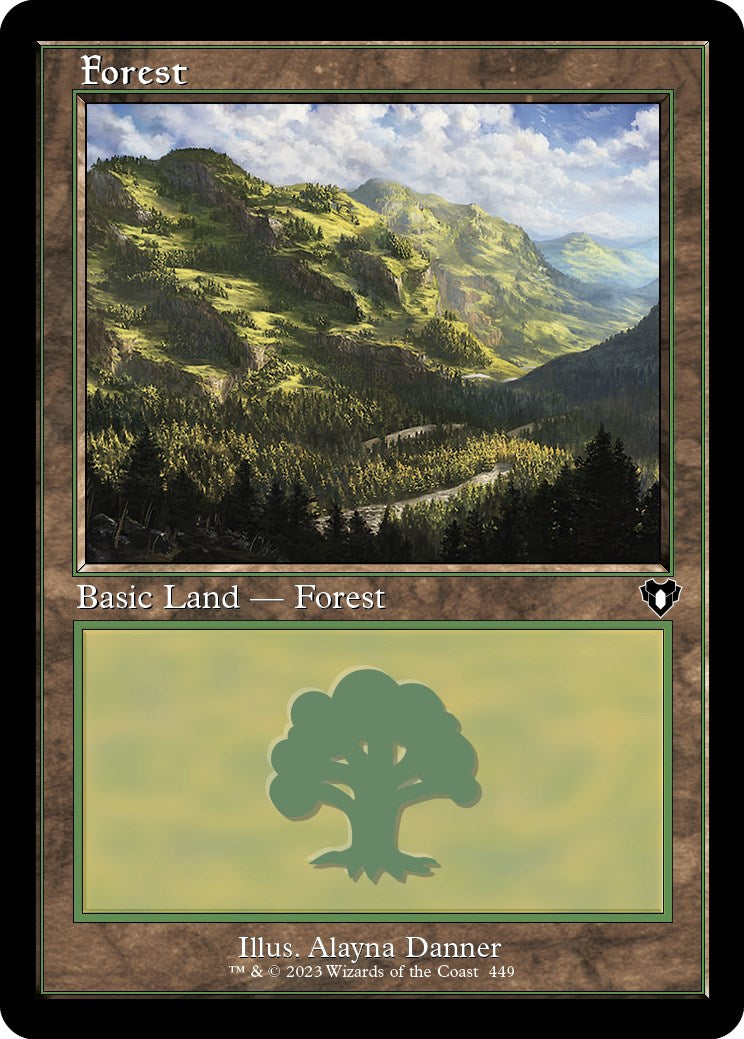 Forest (449) (Retro) [Commander Masters] Foil