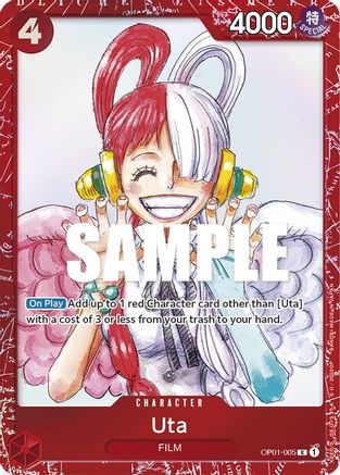 Uta (Premium Card Collection -ONE PIECE FILM RED Edition-) (OP01-005) - [One Piece Promotion Cards] Foil