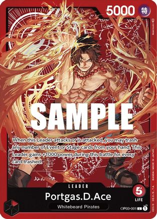 Portgas.D.Ace (Special Goods Set -Ace/Sabo/Luffy-) (OP03-001) - [One Piece Promotion Cards] Foil