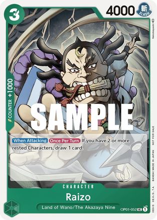 Raizo (Event Pack Vol. 2) (OP01-052) - [One Piece Promotion Cards]