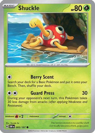 Shuckle (005/197) [Scarlet & Violet: Obsidian Flames] Reverse Holofoil