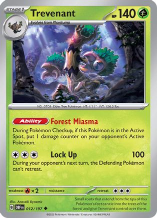 Trevenant (012/197) [Scarlet & Violet: Obsidian Flames] Reverse Holofoil