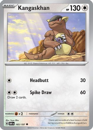 Kangaskhan (165/197) [Scarlet & Violet: Obsidian Flames] Reverse Holofoil