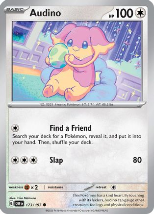 Audino (173/197) [Scarlet & Violet: Obsidian Flames] Reverse Holofoil