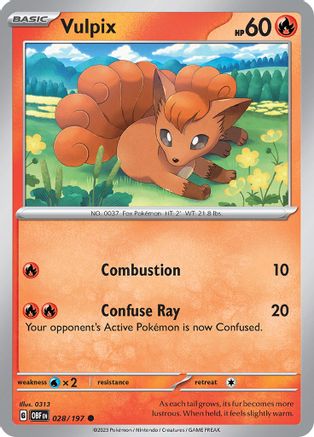 Vulpix (028/197) [Scarlet & Violet: Obsidian Flames] Reverse Holofoil
