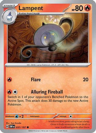 Lampent (037/197) [Scarlet & Violet: Obsidian Flames] Reverse Holofoil