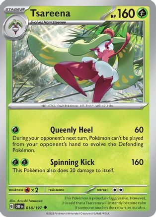 Tsareena (018/197) [Scarlet & Violet: Obsidian Flames] Reverse Holofoil