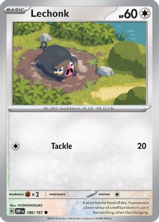 Lechonk (180/197) [Scarlet & Violet: Obsidian Flames] Reverse Holofoil