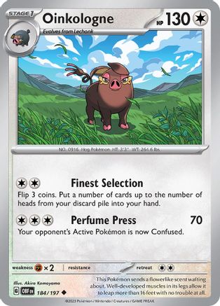 Oinkologne (184/197) [Scarlet & Violet: Obsidian Flames] Reverse Holofoil