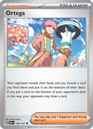 Ortega (190/197) [Scarlet & Violet: Obsidian Flames] Reverse Holofoil