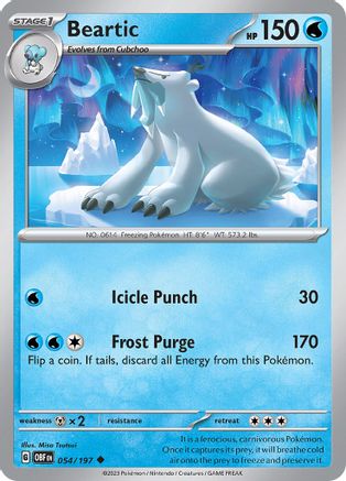 Beartic (054/197) [Scarlet & Violet: Obsidian Flames] Reverse Holofoil
